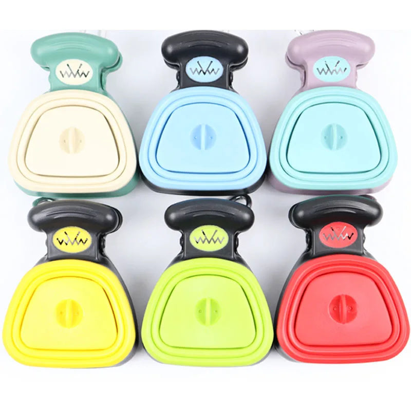 Pelle ramasse-crottes pliable pour chiens avec 1 rouleau de sacs décomposables – Outil de nettoyage pour ramasser les excréments.